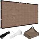 90% Sun Shade Cloth, 6 x 8 FT Shade Cloth for Garden Greenhouse, Pergola Shade Cover Canopy, Mesh Tarp Sun Screens for Patio, Outdoor, Garden, Backyard - Mocha