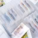 novelinks Transparent 4" x 6" Photo Organizers and Photo Storage Box with Handle, 16 Inner Photo Cases, Portable Picture Organizers & Photo Storage Containers (Clear-Silver Handle)
