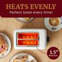 Elite Gourmet ECT-1027 Cool Touch Toaster, 7 Toast Settings Cancel Functions, Slide Out Crumb Tray, Extra Wide 1.5" Slots for Bagels Waffles Specialty Breads, Puff Pastry, Snacks, White