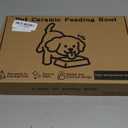 Ceramic Cat Food Water Bowl Set Double Dish Feeder Cat Dog Bowls No Spill Pet Feeding Bowls Keeping Pets from Black Chins for Cats Puppies Tiny Dogs