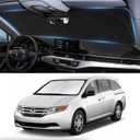 Custom Fit Odyssey Windshield Sunshade for 2011-2016 2017 Honda Odyssey LX EX EX-L Touring Elite Accessories Front Window Shades Cover for Windshield Sun Visor Protector 210T Reflective Block UV Rays