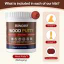 BONCART Mahogany Wood Filler,Paintable, Stainable, Sandable, Wood Putty can Quickly Repair Holes, Cracks, Chips, Damage, and Scorched Areas of Wooden Furniture