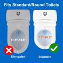 5" Raised Toilet Seat with Removable Padded Handles, Toilet Seat Riser Fit for Seniors, Elevated Toilet Seat & Durable Construction & Secure Locking