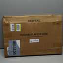 Laptop Bed Desk, Foldable Lap Desk, Portable Lap Table, Laptop Stand with Cup Holder & Tablet Slot & Lifting Handle for Working Writing Drawing & Eating - Wood