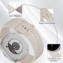 Sport Bands Compatible for Samsung Galaxy Watch 8/8 Classic Band,No Gap One Click Soft Silicone Replacement Strap for Galaxy Watch 8 40 44mm/8 Classic 46mm Men Women-6 Packs (Black+Starlight+Violet+Pink+White+Lilac)