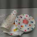 Happy Birthday Decorations: Happy Birthday Party Supplies Set with Birthday Dots Design- Includes Disposable Paper Birthday Plates and Napkins, Cups, Tablecloth, and Banner for decorations, Serves 25.