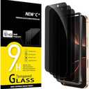 Pack Of 2 NEW'C 3 Pack Privacy for iPhone 17 Pro Max, iPhone 16 Pro Max Screen Protector (6.9 inches), Anti-Spy Tempered Glass Film, Enhanced 28 Degree Privacy Angle - Easy Installation Tool Included