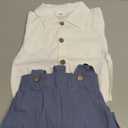 PUHHAPIEY Infant Baby Boys Gentleman Outfits Long Sleeve Bowtie Romper+Suspender Overalls Pants Set Wedding Set Formal Size 3-6M