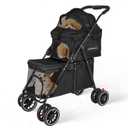 Double Pet Stroller for Dogs and Cats,Cat Strollers for 2 Cats,Double Dog Stroller for 2 Small Medium Dogs,4 Lockable Wheels/Lightweight/Folding, Black
