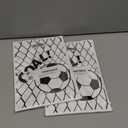 2 x Football Party Favors Goodie Bags - 50 Pcs Football Gift Bags Sport Themed Party Favors Football Treat Bags for Team Goody Candy Snack Bag for Birthday Presents Packing Storage Supplies