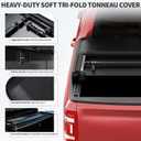 OEdRo Soft Tri-Fold Truck Bed Tonneau Cover Compatible with 2015-2025 Chevy Colorado/GMC Canyon with 5.2 ft Bed, Folding