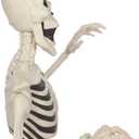 35" Halloween Giant Groundbreaker Skeleton Halloween Decoration | Ground Breaking Skeleton for Outdoor Lawn Yard and Porch