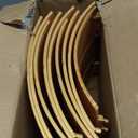 ALKB 28.4" Gold Christmas Tree Collar  9-Panel Snap-On Plastic Tree Skirt Replacement, Holiday Base Cover for 5-8 ft Artificial or Real Trees