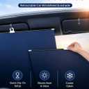 Retractable Windshield Sun Shade for Car, One-Time Installation, Pull-Up Integrated Sunshade, Reflective Silver Heat Shield, No Daily Folding, Fits Most Cars SUVs Trucks Vans