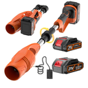 Leaf Blower Cordless with Battery and Charger, 290000 RPM, Folding & Lightweight Turbo Jet Blower for Lawn, Yard, Sidewalk Cleaning-(Orange