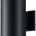 Kichler Cylinders 15" 2-Light Outdoor Cylinder Wall Sconce in Black, (15" H x 5.75" W), 9246BK
