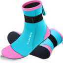 XUKER Neoprene Water Socks for Kids, Fin Aqua Socks 3mm for Sand Beach Volleyball Snorkel Pool Swim Surf, XS