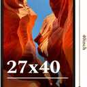 27x40 Picture Frame Set of 2, 27 x 40 Black Picture Frame with HD Plexiglas, 27 by 40 Poster Frame, Display Frame for Vertical or Horizontal, Presenting Spatial Aesthetics-Form & Light Series
