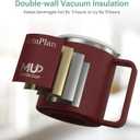 14oz Insulated Coffee Mug with Lid, Stainless Steel Coffee Mug with Handle, Double Wall Vacuum Tumbler, Leak-Proof Cup, Hot & Cold Drinks, Travel Mug for Christmas Gift, Car, Office, Camping