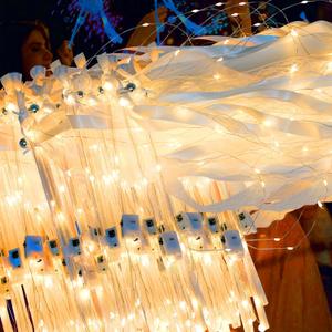 50 PCS Wedding Wands with Ribbons & Bells, Romantic Sparkle with Three Light Modes, Light up Wands for Wedding Send off, New Year, Birthday Party, Parties, and Celebrations