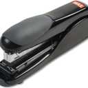 Max HD50DFBK Flat-Clinch Standard Stapler, 30-Sheet Capacity, Black