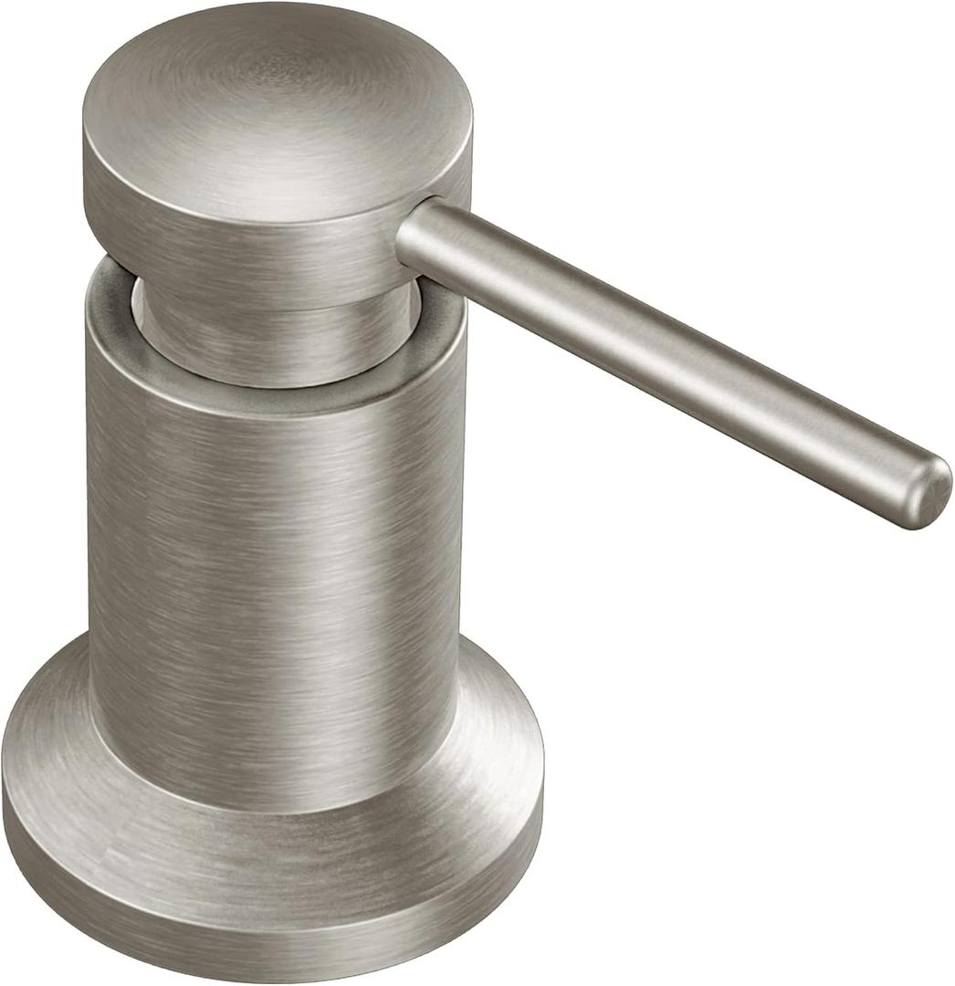 Moen 3942SRS Deck Mounted Kitchen Soap Dispenser with Above The Sink Refillable Bottle, Spot Resist Stainless