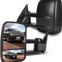 SCITOO Towing Mirrors Fit Chevy GMC Exterior Accessories Mirrors Fit 1999-2007 Chevy/GMC Silverado/Sierra 1500 2500HD 3500HD with Convex Glass Manual Controlling and Telescoping Features