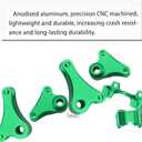 Front Rear Rocker Arms Upgrades Part for 1/16 E-REVO/Mini Slash,Aluminum Front Rear Rocker Arms Hops Ups,for 1/16 E-REVO 71076-3;Mini Slash 70054-1,Green