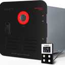 FOGATTI RV Tankless Water Heater, with 15 x 15 inches Black Door and Remote Controller, DC 12V, Best High Altitude Performance, Ideal for RVers' Everyday Use, InstaShower 8 Plus, Gen 2