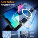 4 x TAURI 2 in 1 Magnetic for iPhone 13 Case, [Compatible with MagSafe] [with 1X Screen Protectors] Not-Yellowing, Military-Grade Protection Slim Phone Case for 13 Cover, Clear, 6.1"