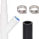 Dishwasher Drain Hose Adapter, RO Drain Line adapter Garbage Disposal Adapter with 3/8-inch Quick Connect Fitting and 7/8-inch Fitting for a DishwasherNo Drilling Required WP164020