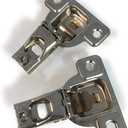 Salice E-Centra Nickel-Plated Metal 106-degree 9/16-inch Overlay Screw-on Face Frame Hinge with 2 Cams (2)