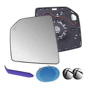 EAP Driver Side Mirror Glass Compatible with Ford F150 2015-2020, Heated with Blind Spot Without Auto Dimming FL3Z17K707AH FL3Z17K707P FO1324141