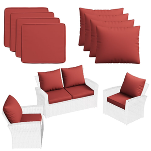 MRUAKA Outdoor Cushions for Patio Furniture, 4'' Replacement Cushions for Outdoor Furniture, Set of 4 Water-Resistant Outdoor Sectional Cushions for Sofa Couch Chair 