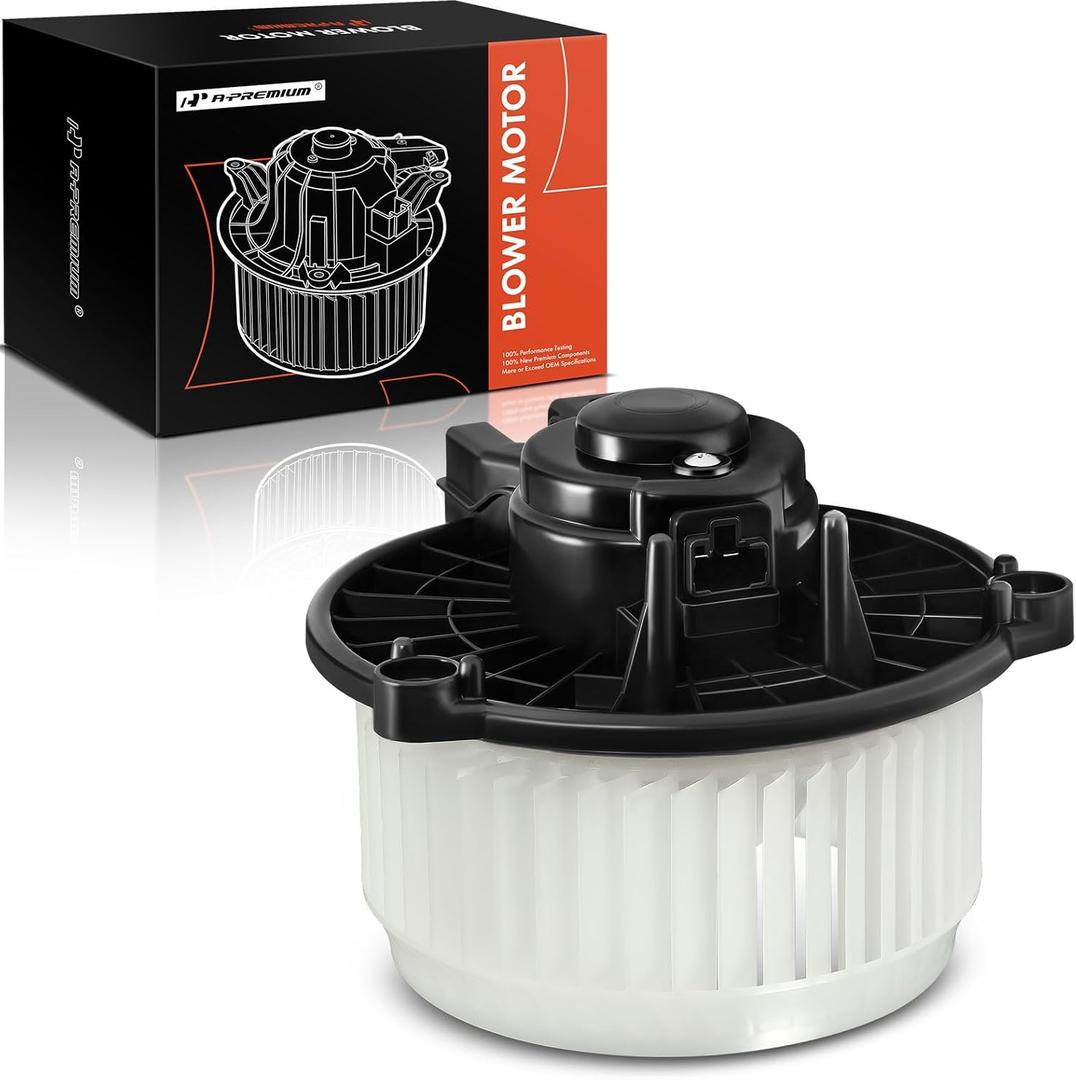 A-Premium Front HVAC Heater Blower Motor Compatible with Honda Fit 2009 2010 2011 2012 2013 2014, with Fan Cage