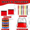 Cartoon Party Favors, Animation Themed Birthday Party Supplies & Goodie Bags for Kids, Include Drawstring Bags Notebook Silicone Bracelet Highlighter for Gifts Fillers