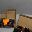 PHOEPET No Pull Dog Harness Medium Reflective Front Clip Vest with Handle,Adjustable 2 Metal Rings 3 Buckles,[Easy to Put on & Take Off](M, Orange), Set of 2