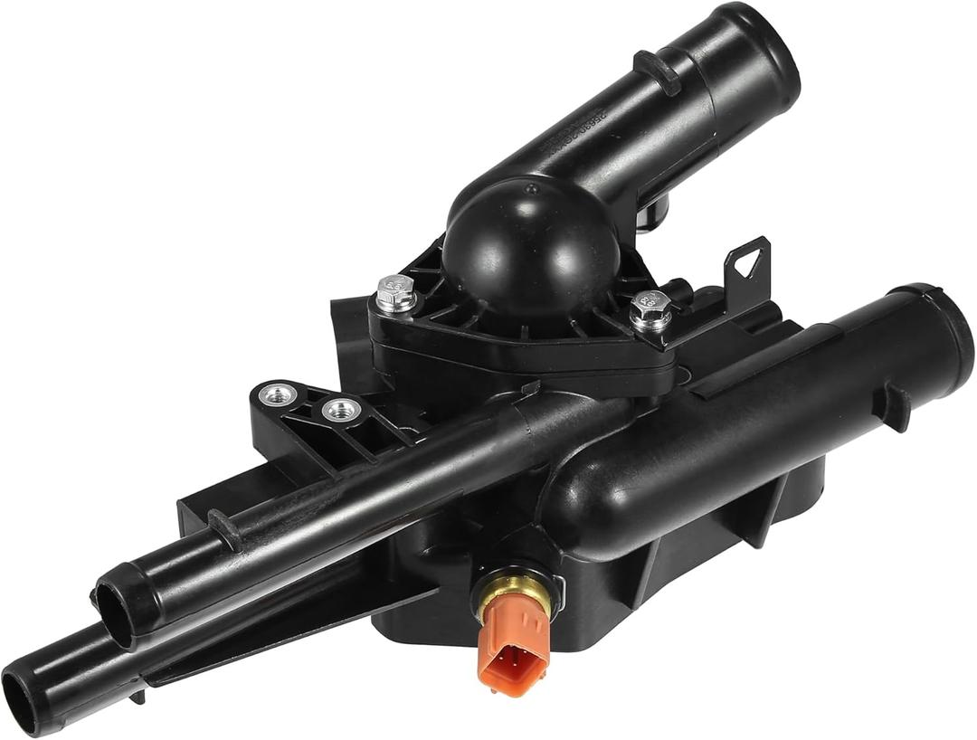 X AUTOHAUX Engine Coolant Thermostat Housing Assembly for Kia Optima Sportage Sorento 11-15 for Hyundai Tucson Sonata Santa Fe 2.4L L4 11-12 25600-2G500 25600 2G500