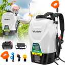 Backpack Sprayer 4 Gallon Battery Powered Garden Sprayer, VaxMay Electric Sprayer Works with Makita 18V Battery, Battery Weed Sprayer 75 PSI, Telescopic Wand, 5 Nozzles, 2.5Ah Battery&Charger included