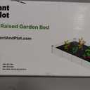 Plant & Plot Galvanized Raised Garden Beds Outdoor // 8×4×1 ft Planter Raised Beds for Gardening, Vegetables, Flowers (Silver) // Large Metal Garden Box // Patented Tool-Free Design