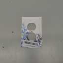 Blue Eucalyptus Leaves 1 Gang Receptacle Wall Plate Decorative Duplex Outlet Cover Summer Watercolor Spring Botanical Plant Floral Leaf Electrical Dual Device Light Switch Plug Socket Faceplate Cover, Spring Navy Blue Eucalyptus Leaf