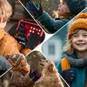 rivmount Kids Warm Winter Gloves Touchscreen Water-Resistant Cycling Running Skiing in Outdoor Cold Weather for Boy Girl, XL