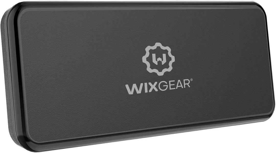 WixGear Magnetic Phone Car Mount, Universal Stick On Rectangle Flat Dashboard Magnetic Car Mount Holder, for Cell Phones and Mini Tablets -Extra Strong with 10 Magnets!