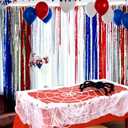 2 x Kinlop 9 Pcs Spider Party Table Decorations, 54 x 108 Inch Disposable Plastic Spider Tablecloth, Spiderweb, 6 Pcs Spiders and Cotton, Holiday Table Centerpieces Decor for Spiders Party Supplies
