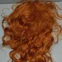 NAYOO Long Orange Wigs for Women - 26'' Long Orange Ginger Wavy Wig, Natural Looking Orange Hair Wigs, Easy to Put Orange Curly wig, Heat Resistant Synthetic Wig Halloween Wig Cosplay Wig(Orange)