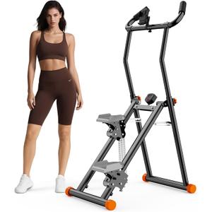 YYJO Foldable Stair Stepper 3 Adjustable Resistance Stair Climber with Handle Bar Cardio Exercise Machine for Home