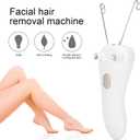 Facial Threading Hair Removal, USB Rechargeable Electric Women Cordless Facial Threading Epilator Ladies Beauty Epilator Trimmer Cotton Threading Tool for Body Facial Pull(Gold)