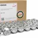 Wheel Accessories Parts 32 Pcs M14x1.5 14x1.5 Thread Open End Bulge Acorn 21mm 0.83" Long Lug Nuts Zinc 7/8" 22mm Hex Fits Chevy Silverado GMC Sierra 2500 3500 Ford F250 F350 RAM 2500 3500 (Chrome)