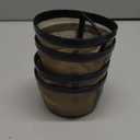 Maxdot 4 Packs Reusable Coffee Filters 4-5 Cup Replacement Mesh with Handle 2.8 x 3.1 x 2 Reusable Filter Basket Compatible with Mr. Coffee Most Coffeemakers Brewers Universa (Stainless Steel,Gold)