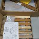 G.a HOMEFAVOR Fruit Basket: 3-Tier Acacia Wood Fruit Bowl for Kitchen, Fruit Stand Storage Holder for Vegetables and Snack Home Kitchen Countertop Organizer (Self-assembly)